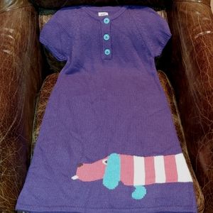 NWOT Mini Boden Purple Dress with Dog